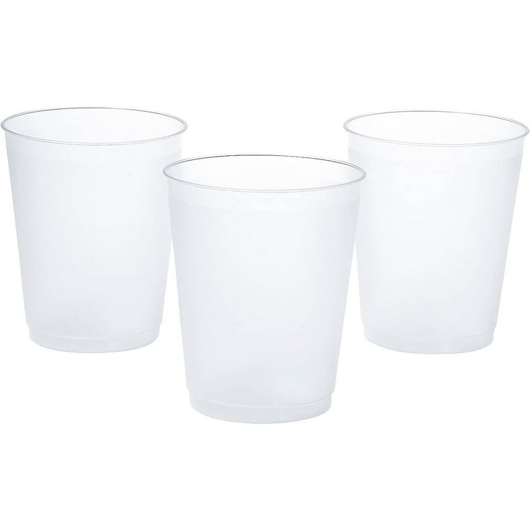 Fun Express 16 oz. Clear Frosted Plastic Cups - 50 Pieces