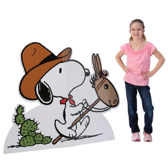 Fun Express 52" x 43" Peanuts Western Snoopy Cardboard Cutout Stand-Up
