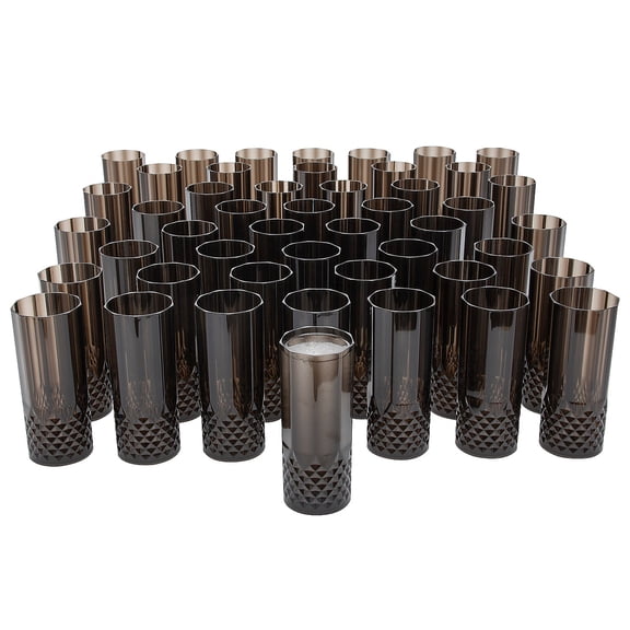 Fun Express 6" 14 oz. Bulk 48 Pieces Black Patterned Reusable Plastic Water Cups
