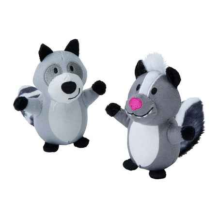 Fun Express 6 3/4" Flat Garbage Critters Characters Stuffed Animal Toys - 12 Piece