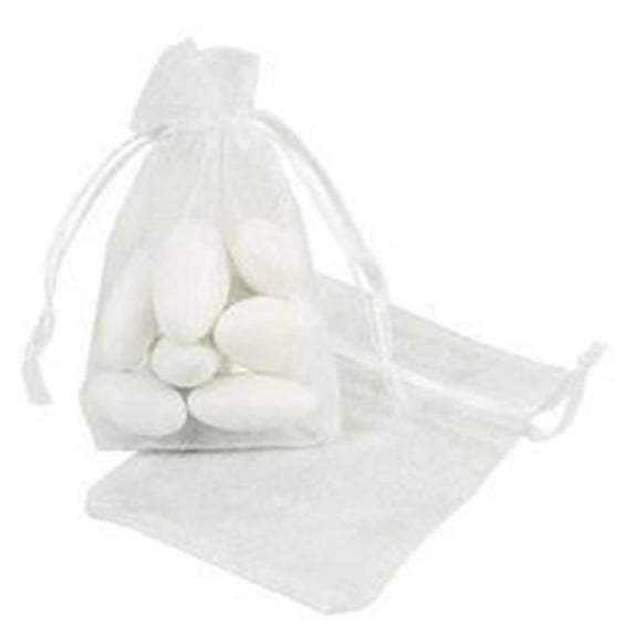 Fun Express 64358 2 x 3 in. Organza Bag White