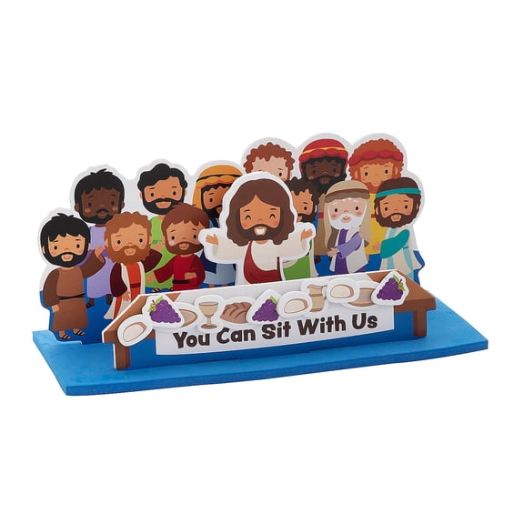 Fun Express 7 1/2" x 3 1/2" 3D Religious Easter The Last Supper Craft Kit - Makes 12