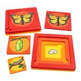 thumbnail image 1 of Fun Express 7 1/2" x 7 1/2" Butterfly Life Cycle Educational Wood Stacking Puzzle - 4 Pieces, 1 of 1