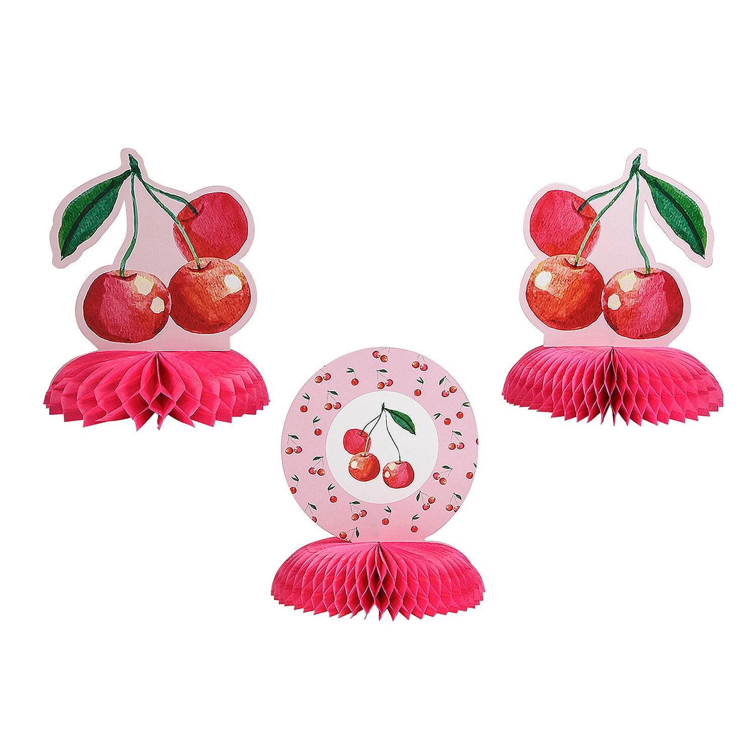 Fun Express 7 1/2" x 9" Cherry Party Pink Honeycomb Tissue Paper ...