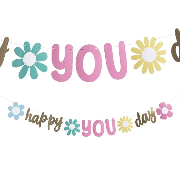 Fun Express 7 Ft. Happy You Day Party Ready-to-Hang Garland
