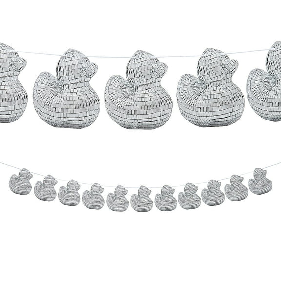 Fun Express 7 ft. Disco Ball Ducks Ready-to-Hang Garland Decoration