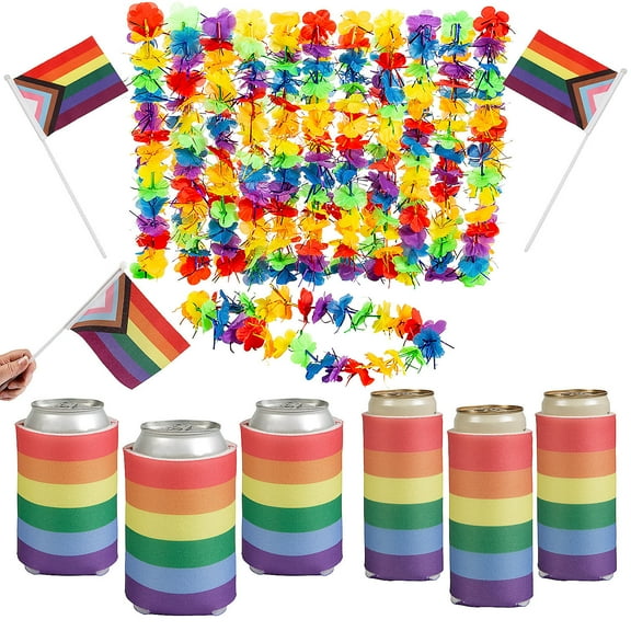 Fun Express 72 Pc. Pride Event Party Rainbow Favor & Handouts Kit for 24