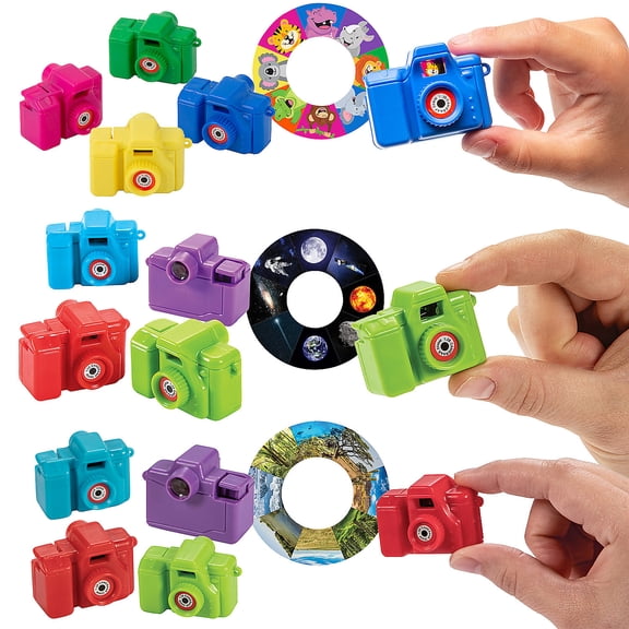 Fun Express 72 Pieces Bulk Mini Camera Animal, Environment & Planet Viewers Assortment