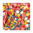 thumbnail image 1 of Fun Express 72" x 72" Assorted Rainbow Candy Photobooth Polyester Backdrop, 1 of 1