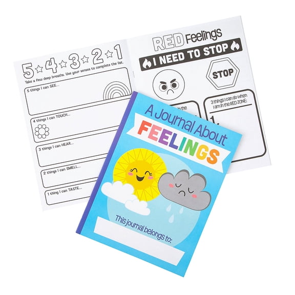 Fun Express 8 1/2" x 11" Social Emotional Learning Feelings Paper Journals - 12 Pieces