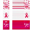 thumbnail image 1 of Fun Express 8 1/2" x 12" Bulk 50 Pieces Medium Breast Cancer Awareness Plastic Goody Bags, 1 of 2