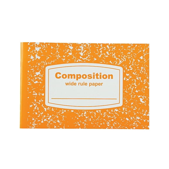 Fun Express 8 1/2" x 5 1/2" Wide Ruled Half-Sized Paper Composition Books - 12 Pieces