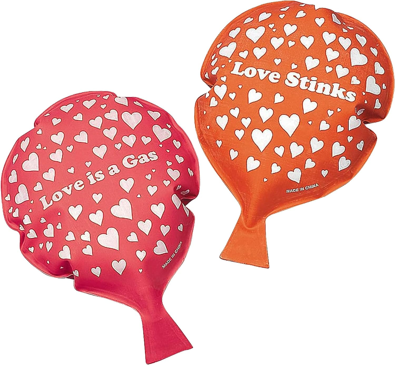 Fun Express 8 Inch Love Stinks Whoopee Cushions, Set of 12, Valentine's Day and Gag Party Favors