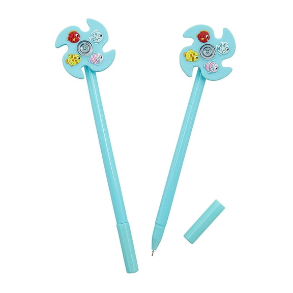 Fun Express 8" Under the Sea VBS Fidget Spinner Plastic Pens - 12 Pieces