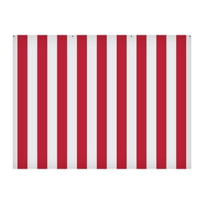 Fun Express 8 ft. x 6 ft. Red & White Striped Polyester Photobooth Backdrop