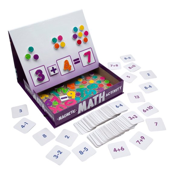 Fun Express 8" x 10 1/4" Magnetic Math Counting Activity Box Set - 72 Pieces