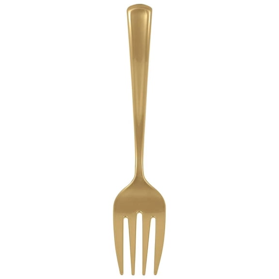 Fun Express 9 3/4" Bulk 12 Pc. Gold Plastic Serving Forks
