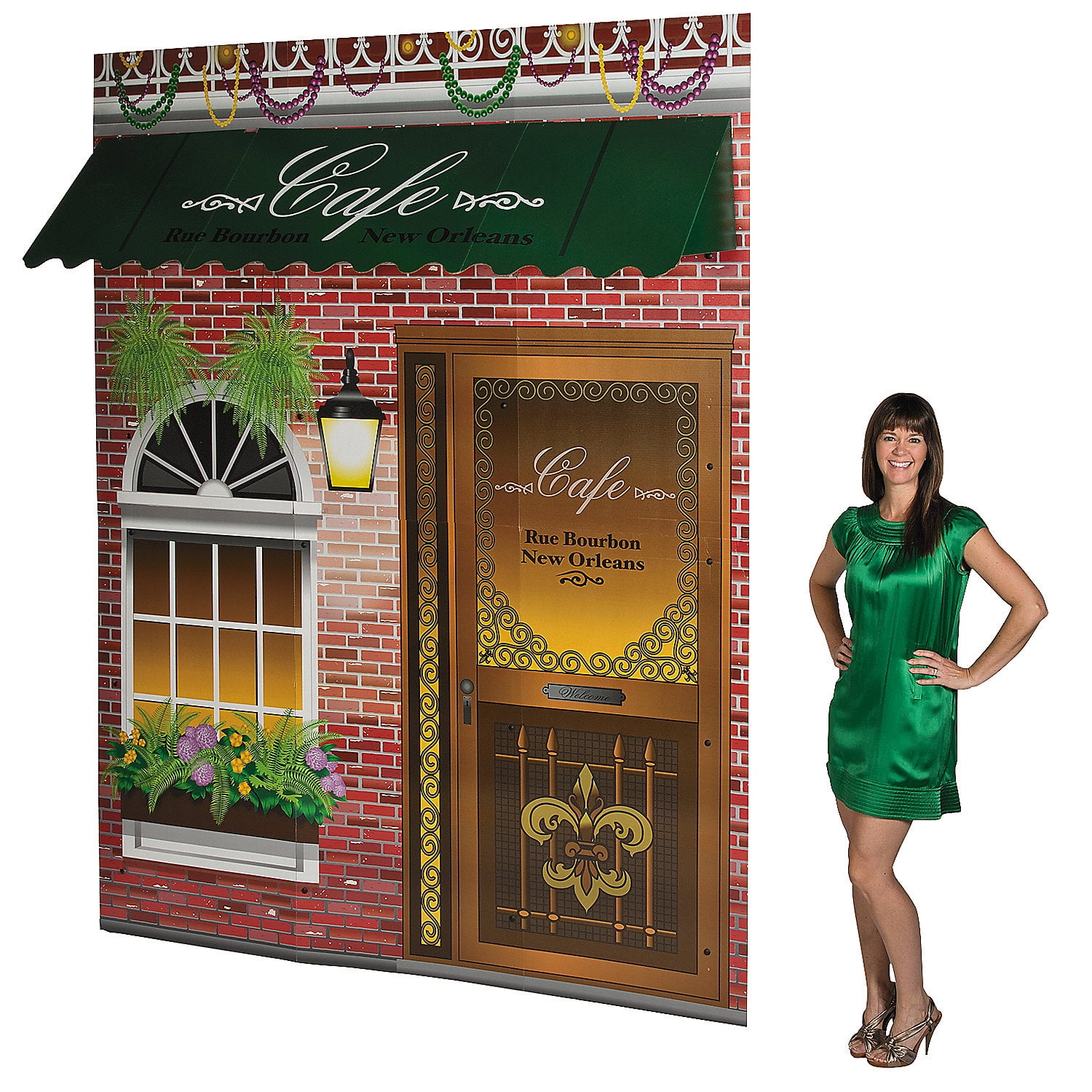Fun Express 9 Ft. Bourbon Street Storefront Cardboard Cutout Stand-Up ...