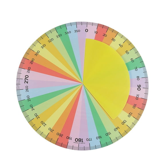 Fun Express 9" diam. Bright Colors 360-Degree Angles Learning Wheels - 12 Pieces
