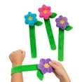 thumbnail image 1 of Fun Express 9" x 3" Hugging Multicolor Stuffed Flower Slap Bracelets – 12 Pieces, 1 of 1