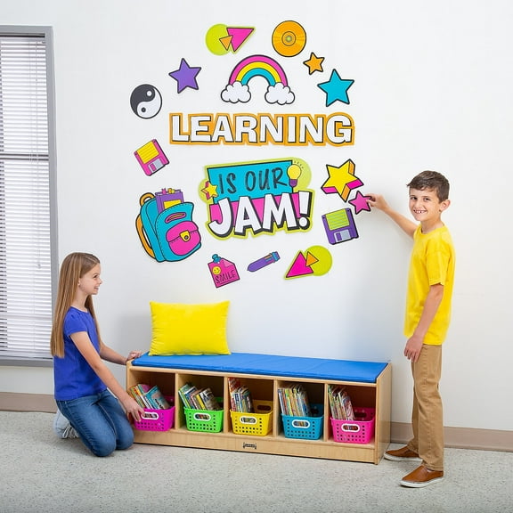 Fun Express 90s Theme Classroom Wall Statement Piece - 18 Pieces