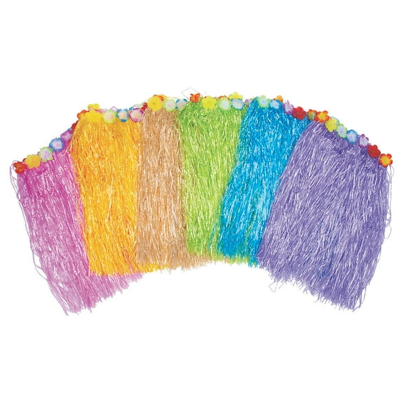 Fun Express Adults Flowered Hula Skirts Bulk 48 Pc