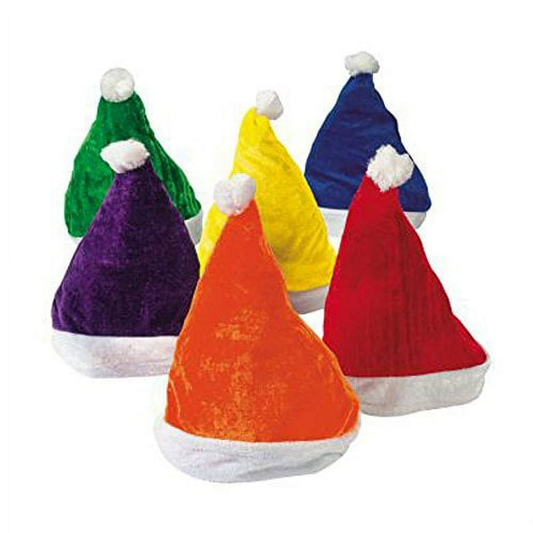 Different color santa hats cheap