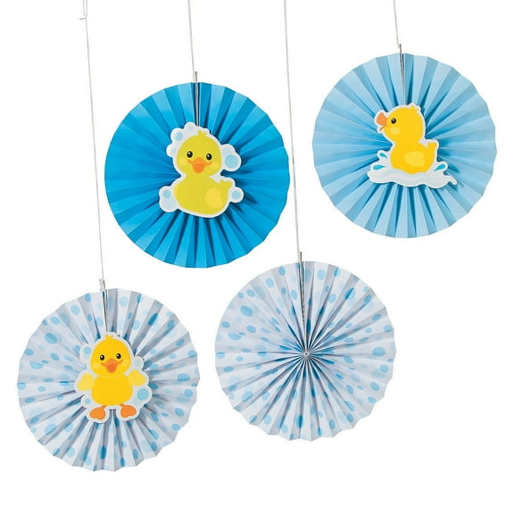 Fun Express Assorted Colors Birthday Paper Party Lanterns & Hanging Pom Poms, 12 Count
