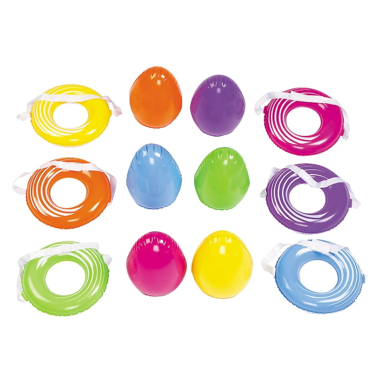 Rubber Easter Eggs Fun Express Easter Chick Relaxable Eggs - 12 Piece ...