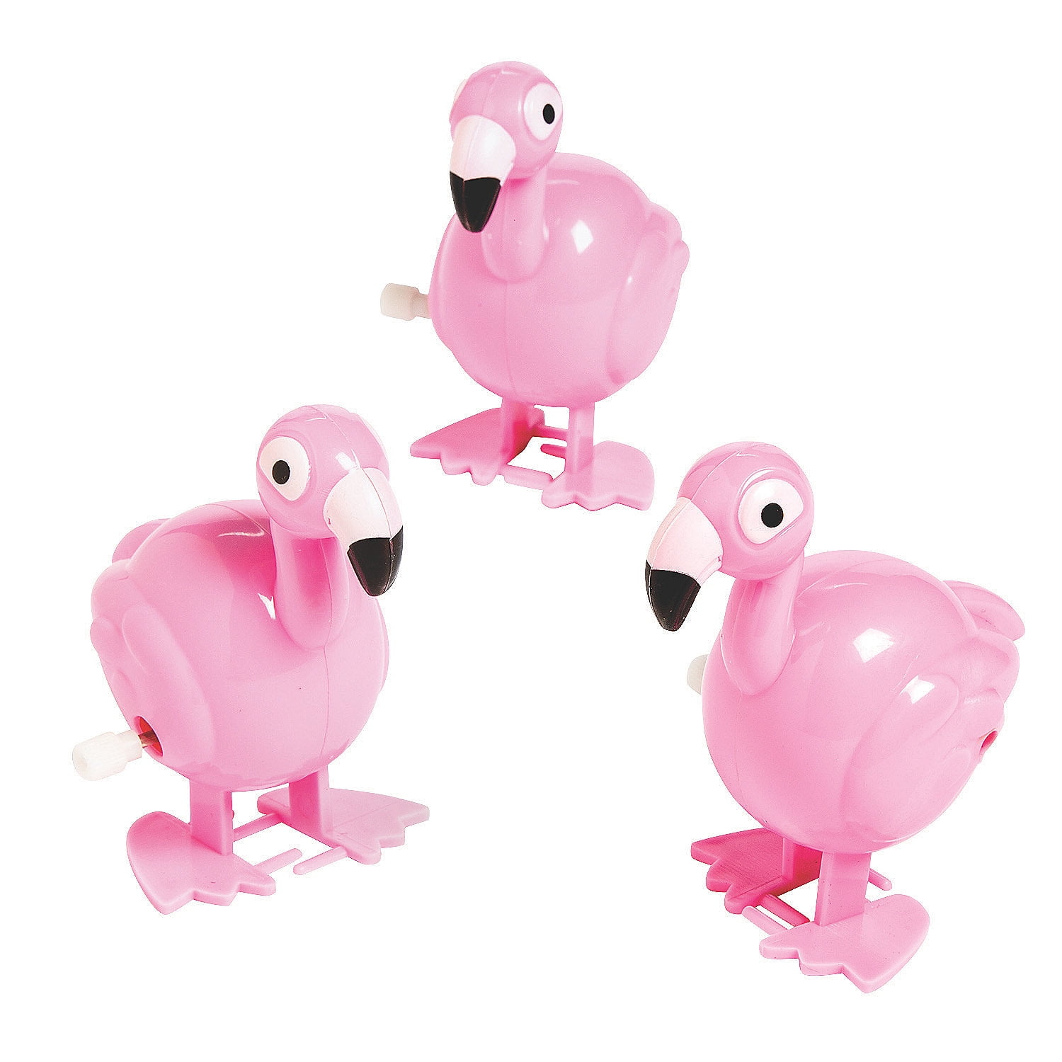 Fun Express Assorted Colors Flamingo Party Favors, 12 Count