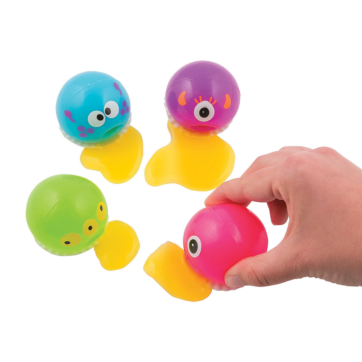 Fun Express Assorted Colors Monster Party Favors, 12 Count