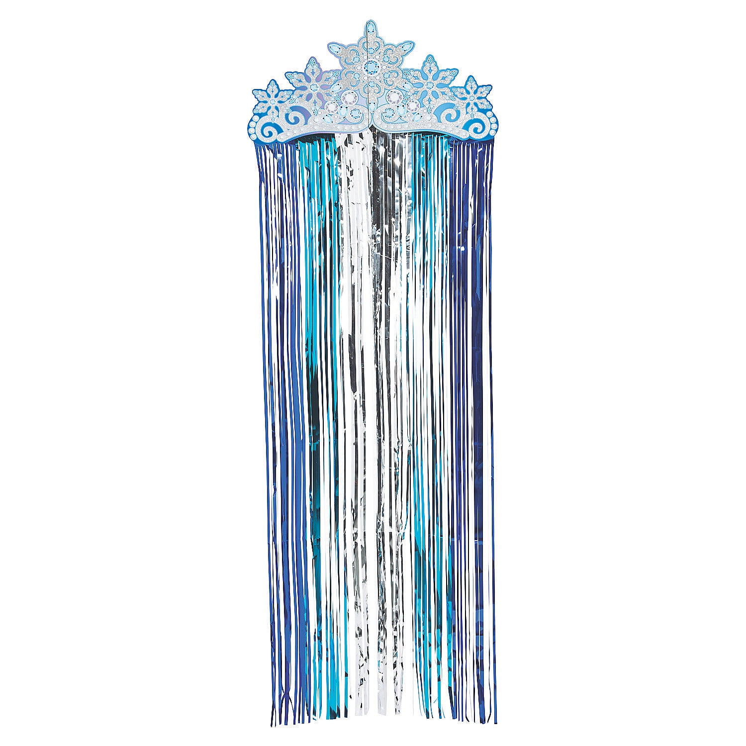 Winter Princess Blue and Silver Foil Party Streamers