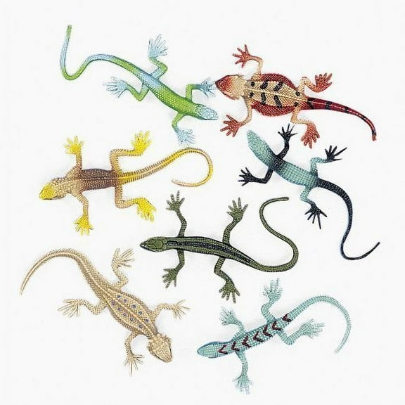 Fun Express Assorted Vinyl Lizards Wall Decals (48 Pack)