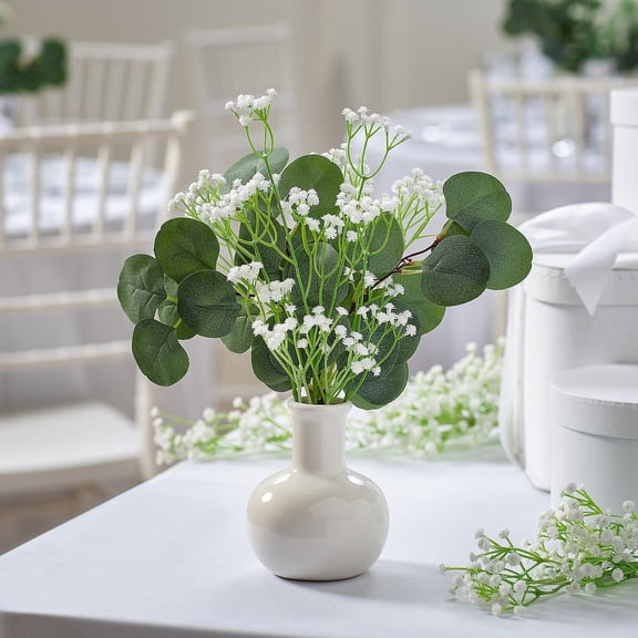 Fun Express Babys Breath Faux Floral Stems - 6 Pc.