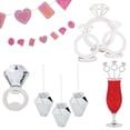 thumbnail image 1 of Fun Express Bachelorette Party Diamond Drinkware & Decorating Kit 52 Pieces, 1 of 2