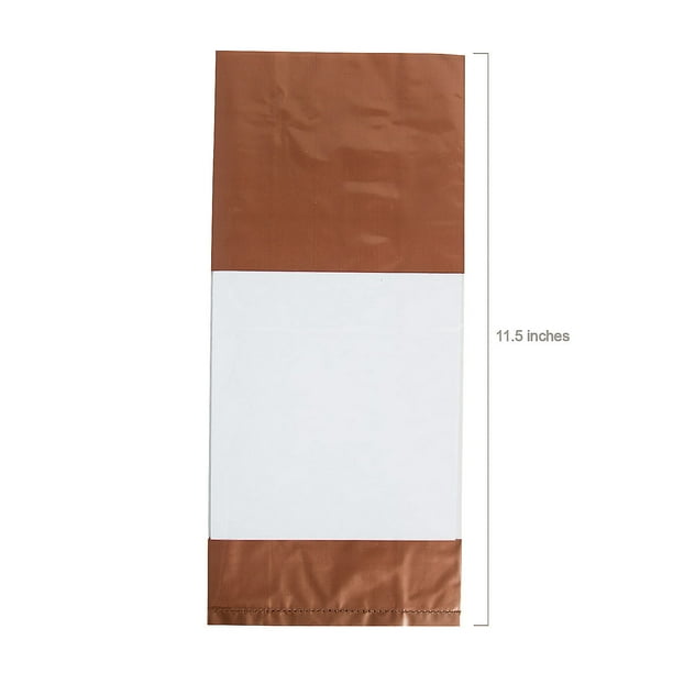Fun Express Banded Cellophane Bags Rose Gold Bulk 48 PC