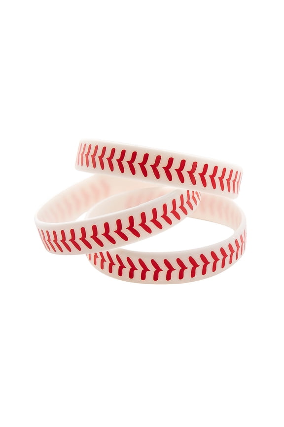 Baseball Bracelets in Rubber