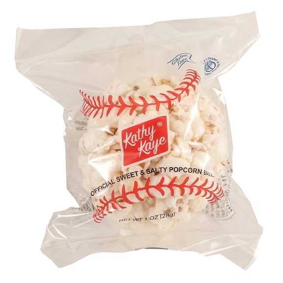 Fun Express Baseball Popcorn Balls, 18 Pieces, Sweet and Salty
