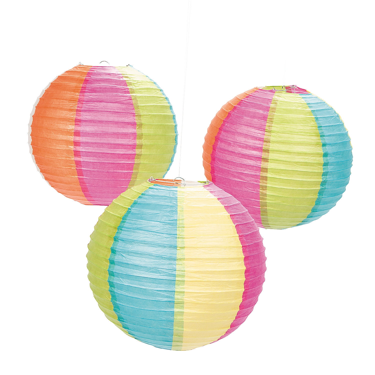 Fun Express Beach Ball Lanterns (6pc) for Party Party Decor