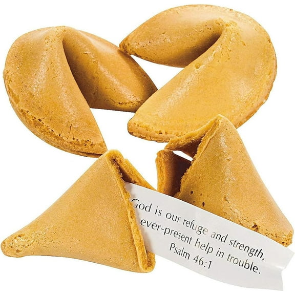 Fun Express Bible Verse Fortune Cookies, 50 pcs Individually Wrapped Bulk, Nourish Your Spirit, Feeding Faith and Unlock Wisdom with Fortune Cookies Bulk
