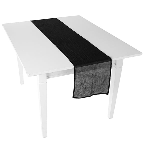 Fun Express Black Gauze Table Runners 13" x 6 Ft - Bulk 24 Pc