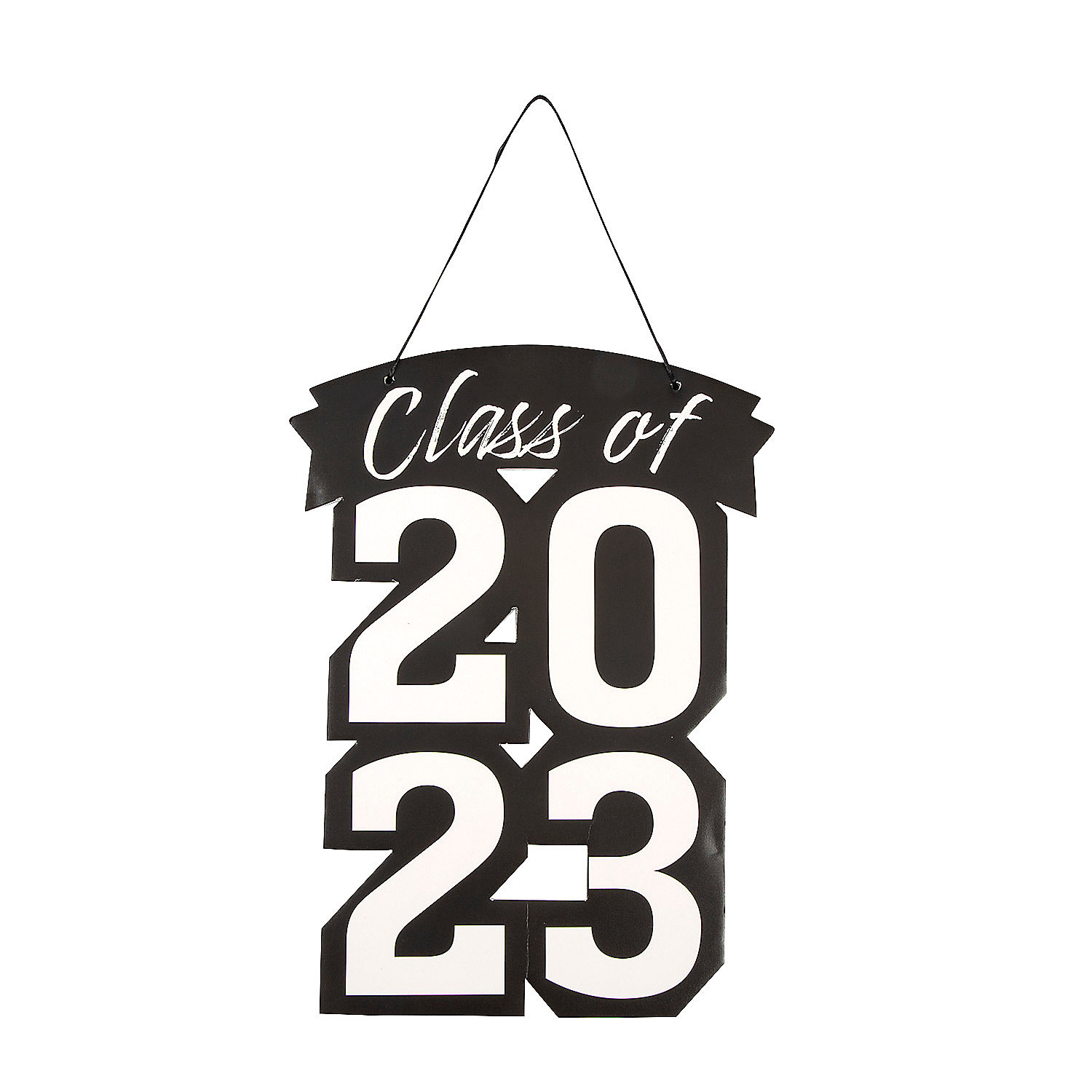 Fun Express Black & White Class of 2023 Graduation Sign