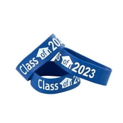 Fun Express Blue Class of 2023 Big Band Bracelets - 12 Pc