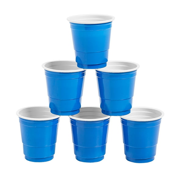 Fun Express Blue Party Cup Shot Glasses - 50 Ct