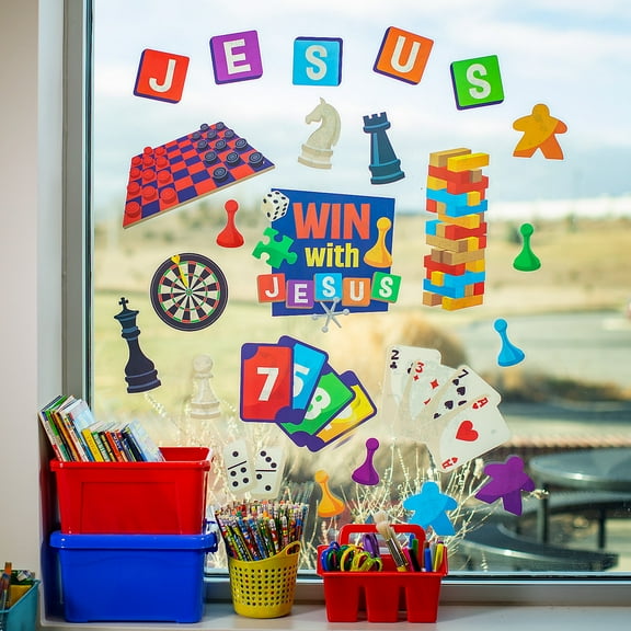 Fun Express Board Game VBS Window Clings - 40 Pc.