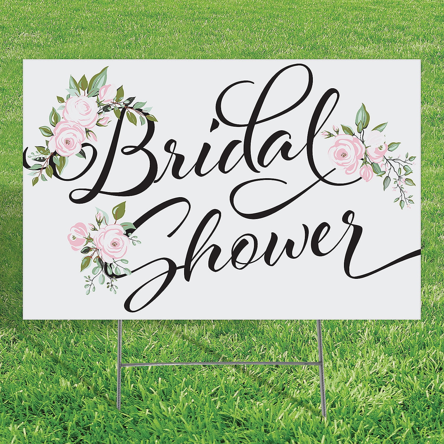 Fun Express Bridal Shower 26” x 17” Floral Decoration Yard Signs