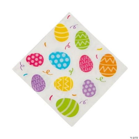 Fun Express Bright Easter Egg & Confetti Luncheon Napkins - 16 pieces