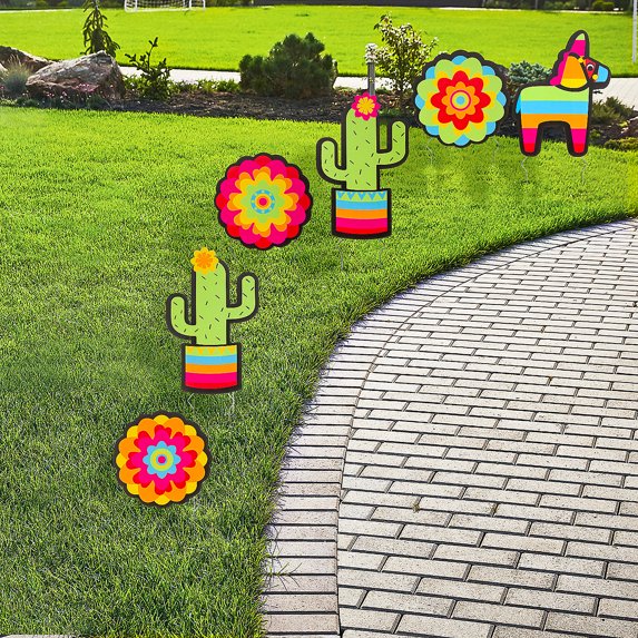 Fun Express Bright Fiesta Yard Signs - 6 Pc.