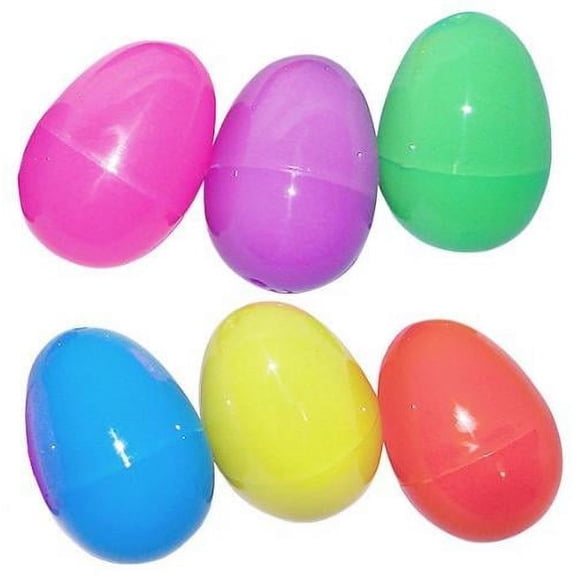 Fun Express Bright Multi-color Plastic Easter Eggs, (144 Pieces)