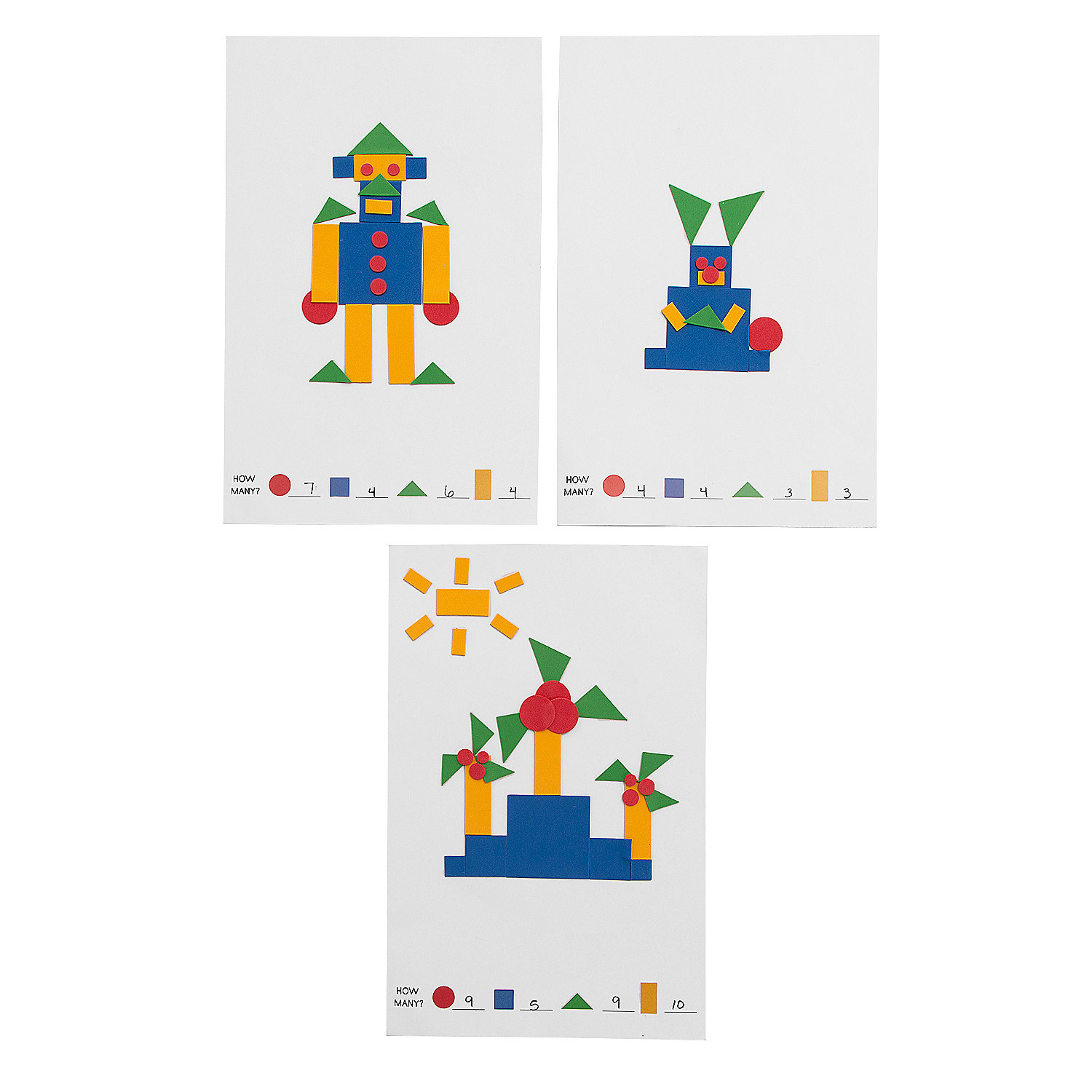Fun Express Building with Shapes Geometry Craft Kit - Makes 12 ...